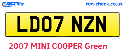 LD07NZN are the vehicle registration plates.