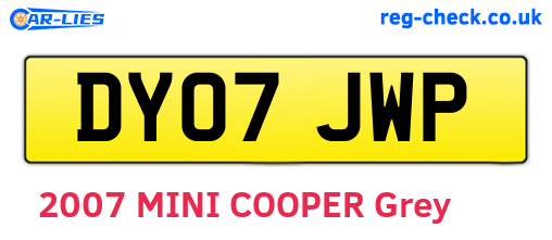 DY07JWP are the vehicle registration plates.
