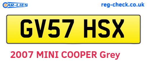 GV57HSX are the vehicle registration plates.