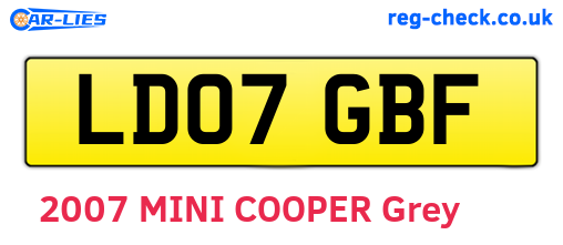 LD07GBF are the vehicle registration plates.