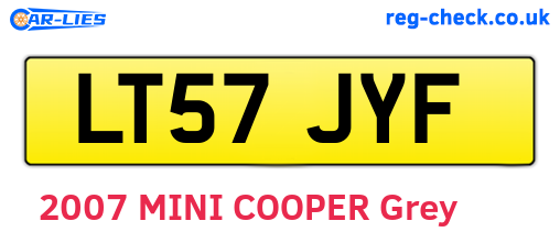 LT57JYF are the vehicle registration plates.