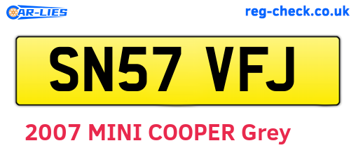 SN57VFJ are the vehicle registration plates.