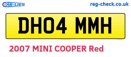 DH04MMH are the vehicle registration plates.