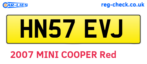 HN57EVJ are the vehicle registration plates.