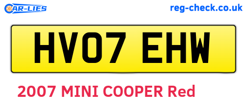 HV07EHW are the vehicle registration plates.