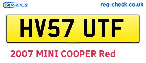 HV57UTF are the vehicle registration plates.