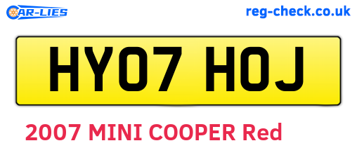 HY07HOJ are the vehicle registration plates.