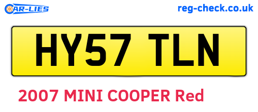 HY57TLN are the vehicle registration plates.