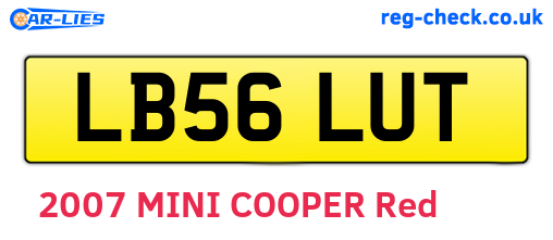LB56LUT are the vehicle registration plates.