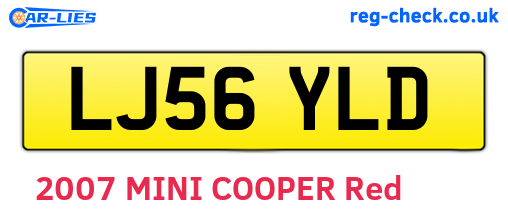 LJ56YLD are the vehicle registration plates.