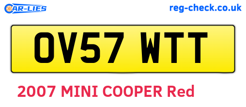 OV57WTT are the vehicle registration plates.
