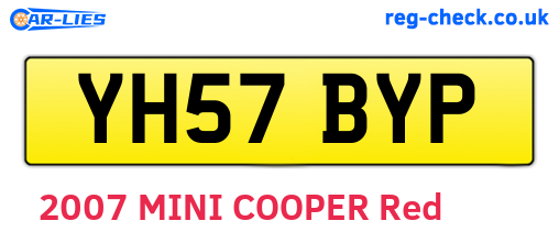 YH57BYP are the vehicle registration plates.