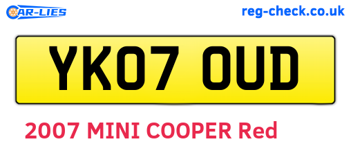 YK07OUD are the vehicle registration plates.