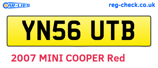 YN56UTB are the vehicle registration plates.
