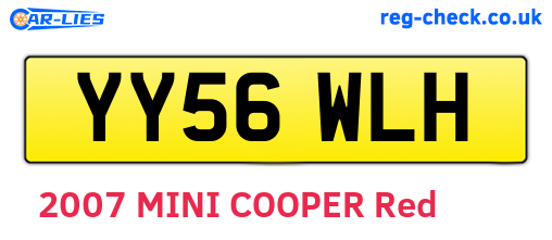 YY56WLH are the vehicle registration plates.