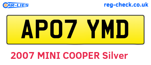 AP07YMD are the vehicle registration plates.