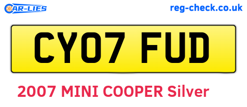 CY07FUD are the vehicle registration plates.