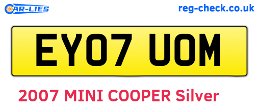 EY07UOM are the vehicle registration plates.