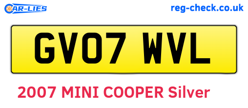 GV07WVL are the vehicle registration plates.