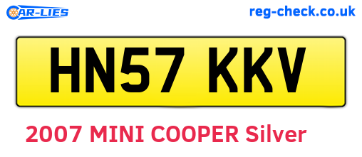 HN57KKV are the vehicle registration plates.