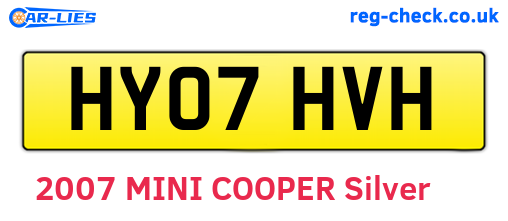 HY07HVH are the vehicle registration plates.