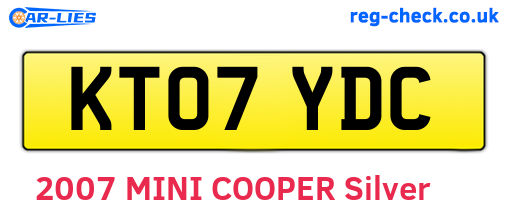 KT07YDC are the vehicle registration plates.