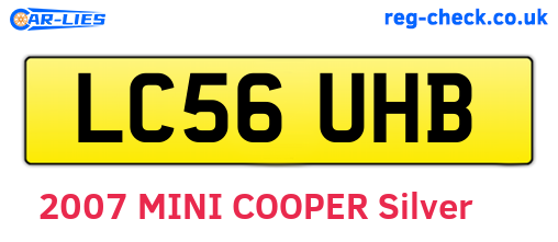 LC56UHB are the vehicle registration plates.