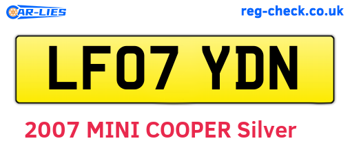 LF07YDN are the vehicle registration plates.