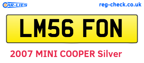 LM56FON are the vehicle registration plates.