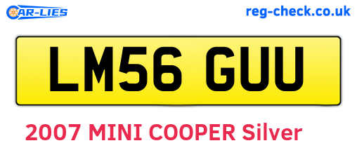 LM56GUU are the vehicle registration plates.