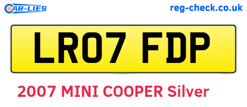 LR07FDP are the vehicle registration plates.