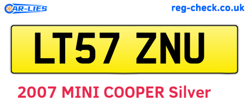 LT57ZNU are the vehicle registration plates.