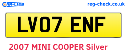 LV07ENF are the vehicle registration plates.