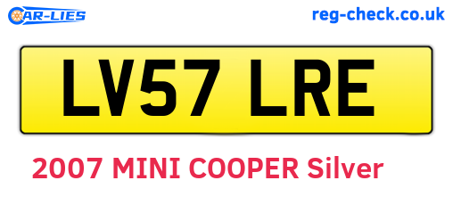 LV57LRE are the vehicle registration plates.
