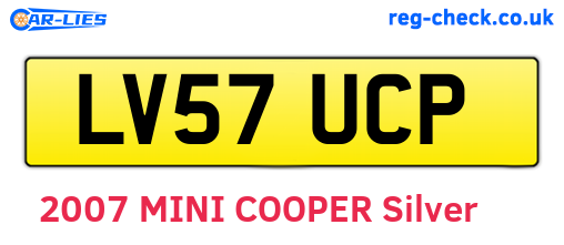 LV57UCP are the vehicle registration plates.
