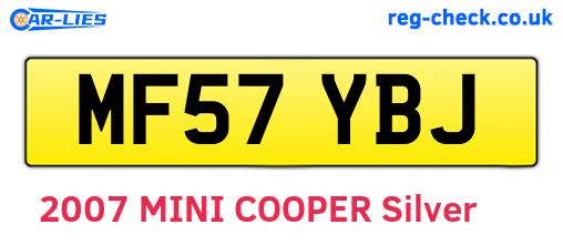 MF57YBJ are the vehicle registration plates.