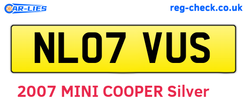 NL07VUS are the vehicle registration plates.