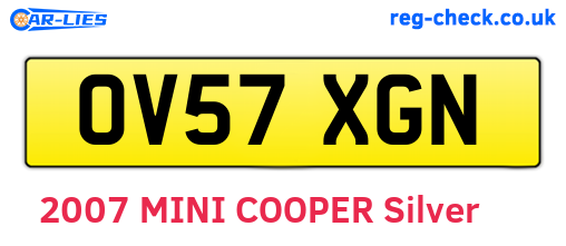 OV57XGN are the vehicle registration plates.