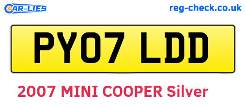 PY07LDD are the vehicle registration plates.