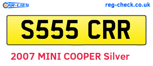 S555CRR are the vehicle registration plates.