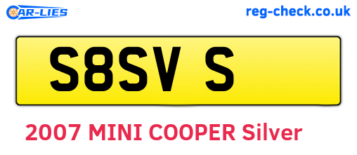 S8SVS are the vehicle registration plates.