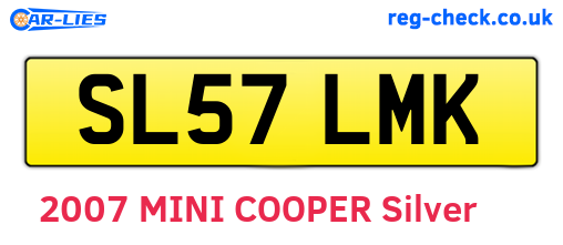 SL57LMK are the vehicle registration plates.
