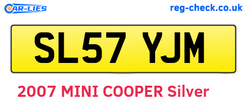 SL57YJM are the vehicle registration plates.