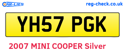 YH57PGK are the vehicle registration plates.