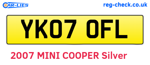 YK07OFL are the vehicle registration plates.