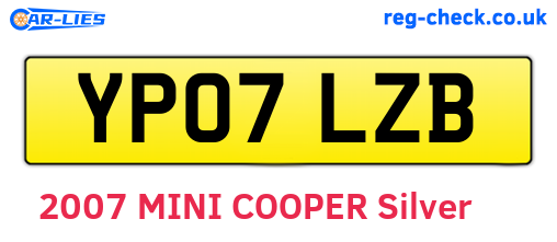 YP07LZB are the vehicle registration plates.