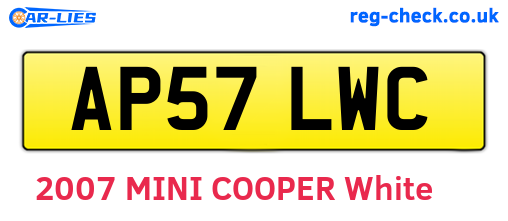 AP57LWC are the vehicle registration plates.