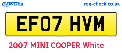 EF07HVM are the vehicle registration plates.