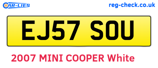 EJ57SOU are the vehicle registration plates.