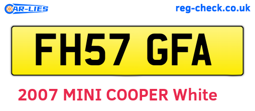 FH57GFA are the vehicle registration plates.